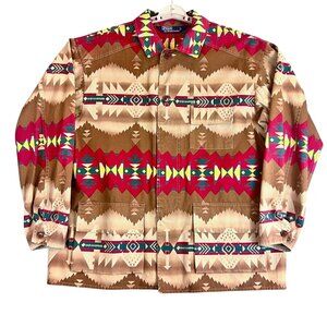 Polo Ralph Lauren Mens L Rare Southwest Aztec Hunting Chore Western Barn Jacket